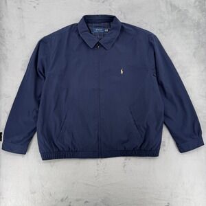 Polo by Ralph Lauren Navy Windbreaker Jacket with Gold Pony